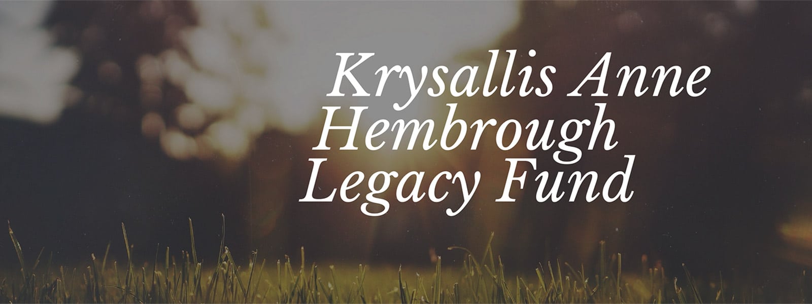 Krysallis Anne Hembrough Legacy Fund
